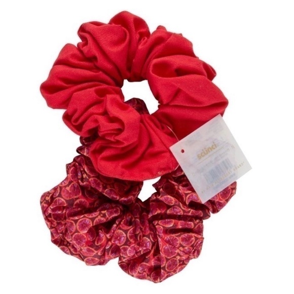 Jumbo Scunci Scrunchies Set of 4 Soft Stretch Hair Bands Blue Red Pink Fun Gift - Picture 5 of 9